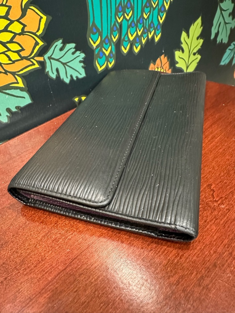 Louis Vuitton Epi Leather Long Wallet Black Purple Interior Continental - Picture 6 of 11